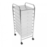 Plastikust ratastega riiul valge-h&otilde;bedane 33x83 cm - Premier Housewares