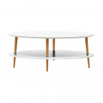 Valge kohvilaud madalama alusega OVO Ovo - Ragaba