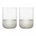 2 klaasist k&uuml;&uuml;nlajalgade komplekt betoonist alusega Calma - Blomus