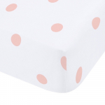 Valge/roosa flanell-lina 90x190 cm Polka Dot - Catherine Lansfield