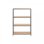 Must tammedekooriga raamaturiiul 77x114 cm Seaford - Actona