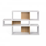 Valge tamme raamaturiiul 156x100 cm London - TemaHome