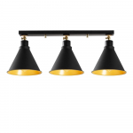 Must laevalgusti 3 pirnile L&uuml;hike Berceste - Opviq lights