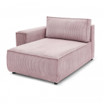 Heleroosa velvetist diivanimoodul, vasak nurk Nihad modular - Bobochic Paris