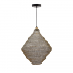 Kuldne rippvalgusti metallist varjuga &oslash; 48,5 cm Sarraco - Kave Home