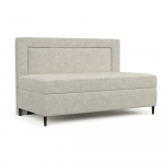 Hallikas beež polsterdatud &uuml;heinimesevoodi 90x200 cm Alba - Maison de R&ecirc;ve