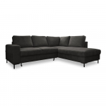 Tumehall velvetist diivanvoodi (paremas nurgas) Lofty Lilly - Miuform