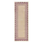 Lilla k&auml;sitsi kootud villane vaip 80x230 cm Lois Scallop - Flair Rugs