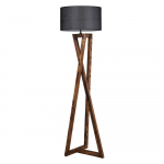 Must-pruun p&otilde;randavalgusti tekstiilist varjuga (k&otilde;rgus 166 cm) Ma&ccedil;ka - Opviq lights