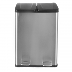 Pedaaliga roostevabast terasest pr&uuml;gikast sorteeritud j&auml;&auml;tmete jaoks, l&auml;ikiv h&otilde;bedane 2x30 l Duo - Orion