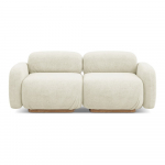 Kreemikas modulaarne diivan bukleekangast 190 cm Ailani - Makamii