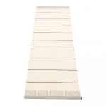 Helehall-kreem sise/v&auml;lisvaip 60x200 cm Belle Warm Grey &ndash; Pappelina