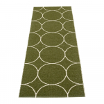 Tumeroheline sise/v&auml;lisvaip 70x200 cm Boo Dark Olive &ndash; Pappelina