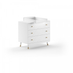 Valge laste kummut koos m&auml;hkimisalusega 100x100x74 cm Billy - Vipack