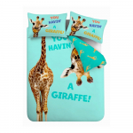 T&uuml;rkiissinine laste voodipesu 135x200 cm Havin A Giraffe - Catherine Lansfield