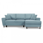 Helesinine velvetist panipaigaga nurgadiivanvoodi (parem nurk) Kyoto - Cosmopolitan Design