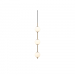 Messingiv&auml;rvi metallist LED-rippvalgusti klaasist varjuga &oslash; 12 cm Audrey - UMAGE