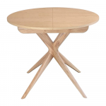 &Uuml;mmargune pikendatav s&ouml;&ouml;gilaud lisaplaadiga, saarepuidust, &oslash; 90 cm Jubi &ndash; Ragaba