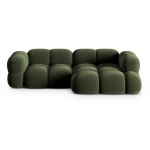 Roheline sametist nurgadiivan (parem nurk/laiendiga) Loretto &ndash; Cosmopolitan Design