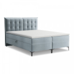 Helesinine boxspring voodi panipaigaga 160x200 cm Mikana &ndash; Makamii