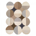 Hallikasbeež k&auml;sitsi kootud villane vaip 200x290 cm Mia Ellipse - Flair Rugs