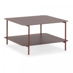 Metallist kohvilaud terrakota v&auml;rvi 70x73 cm Beatrix - MOME