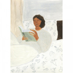 Plakat 50x70 cm Morning Read &ndash; Isabelle Vandeplassche - The Plakat Club