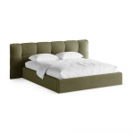 Roheline polsterdatud kaheinimesevoodi koos panipaiga ja voodip&otilde;hjaga 180x200 cm Eric - Micadoni