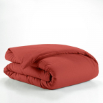 Puuvillane tekikott &uuml;heinimesevoodile telliskivi v&auml;rvi 140x200 cm Lina - douceur d'int&eacute;rieur