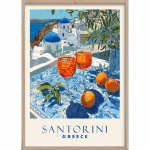Tr&uuml;kitud pilt raamiga 50x70 cm Santorini - Styler