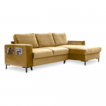 Sinepikollane sametne nurgadiivan , paremas nurgas Lofty Lilly - Miuform