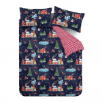Sinine voodipesu kaheinimesevoodile 200x200 cm Ski Village - Catherine Lansfield