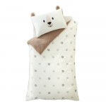 Pruun/kreem laste voodipesu &uuml;heinimesevoodile mikropl&uuml;&uuml;sist 135x200 cm Cosy Bear - Catherine Lansfield