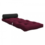 Veiniv&auml;rvi futon madrats 70x200 cm Wrap Bordeaux/Dark Grey &ndash; Karup Design