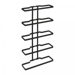 Must metallist seinale paigaldatav veinihoidik 5 pudelile Lava - Metaltex