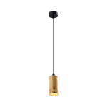 Must rippvalgusti puidust lambivarjuga &oslash; 7 cm Tubo &ndash; Candellux Lighting
