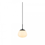 Must-valge rippvalgusti klaasist lambivarjundiga &oslash; 18 cm Rise - Marksl&ouml;jd