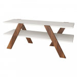 Valge/loomulik telerilaud p&auml;hklipuust 120x33 cm Basic - Kalune Design