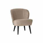 Beež sametist tugitool Sara - WOOOD