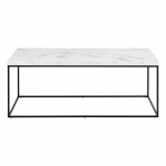 Valge marmoridekooriga diivanilaud 55x110 cm Barossa - Actona