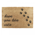 Kookoskiududest uksematt 60x90 cm Hope You Like Cats - Artsy Doormats