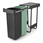 Tumehall-m&uuml;ndiv&auml;rvi integreeritav plastikust pr&uuml;gikast j&auml;&auml;tmete sorteerimise jaoks 60 l Sort&Go - Brabantia