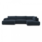 Tumesinine velvetist nurgadiivanvoodi (vasak nurk/"U") Lucien - Bobochic Paris