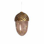 Pruun rippuv LED j&otilde;ulukaunistus &oslash; 8 cm Celina - Sirius