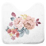 Valge-roosa WC-vaip 45x45 cm Jayana - douceur d'int&eacute;rieur