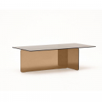 Pruun klaasist diivanilaud 60x120 cm Zaren - Kave Home