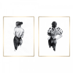 Maalid, 2 tk komplektis 30x40 cm Woman Sketch &ndash; knor