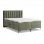 Roheline boxspring voodi panipaigaga 160x200 cm Puhala &ndash; Makamii