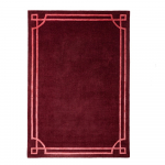 Burgundiapunane k&auml;sitsi kootud villane vaip 120x170 cm Gatsby - Flair Rugs