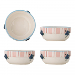 Roosad/kreemid keraamilised supikausid 4tk komplektis 295 ml Carry - Bloomingville